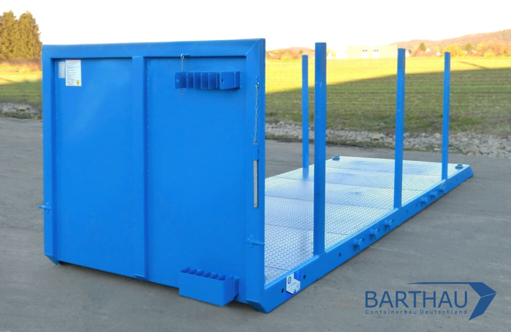 Container-Plattform Absetz-Stangen - Containerbau Deutschland